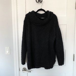 Fluffy Oversized Cowl Neck Sweater